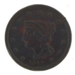 United States of America 1841 one cent