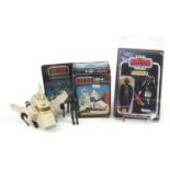 Star Wars Darth Vader figure in blister pack and ISP-6 Shuttle Pod with box by Kenner