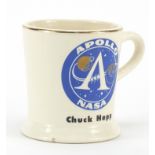 Vintage Apollo Nasa mug, inscribed Made In U.S.A to the base