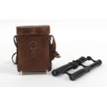 Ross of London, pair of military interest field binoculars with leather case