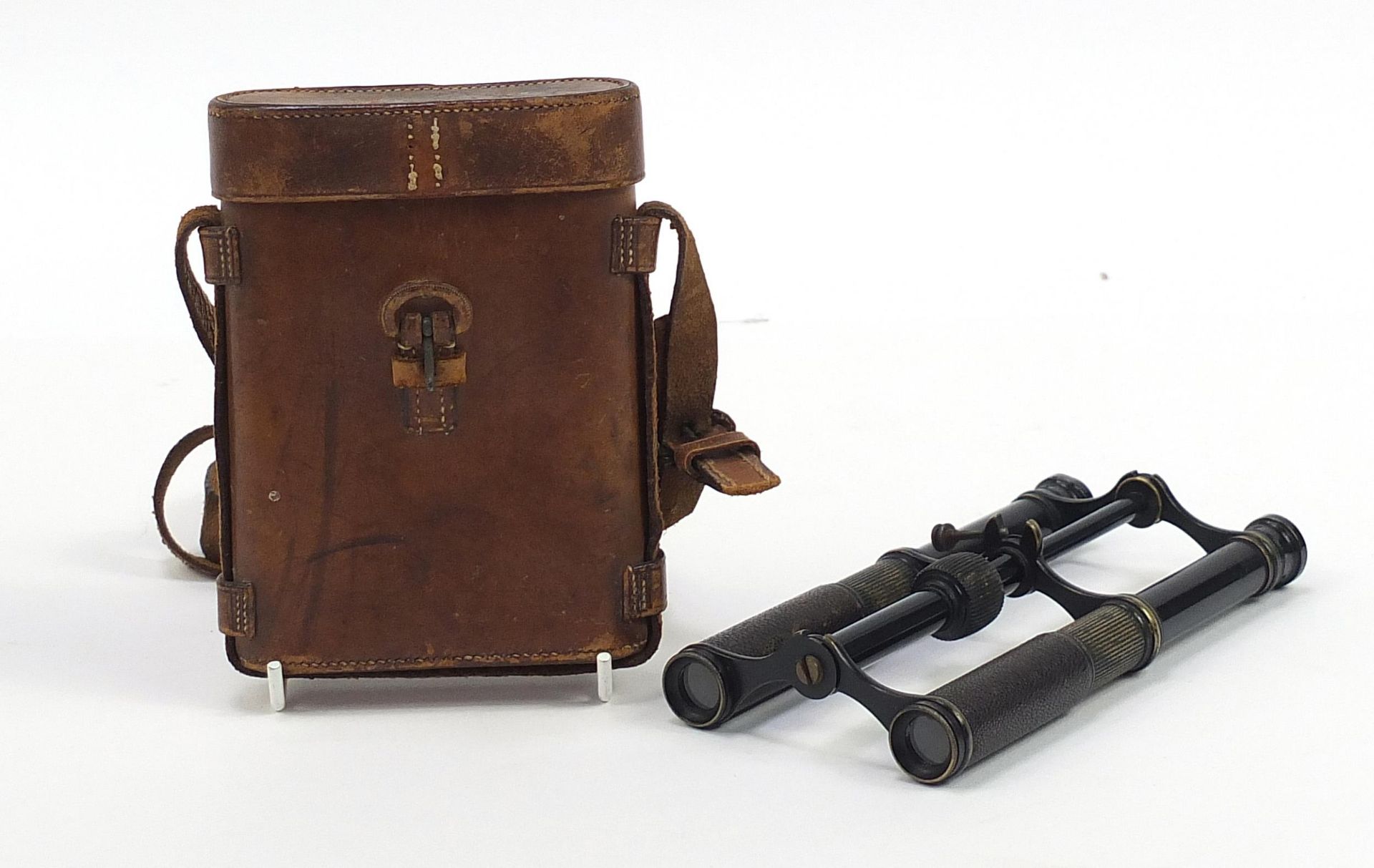 Ross of London, pair of military interest field binoculars with leather case