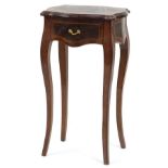 French style side table with serpentine outline and frieze drawer, 78cm H x 44cm W x 34cm D