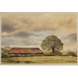 Holt - Ridge Farm, Curbridge, Hants, watercolour, mounted, framed and glazed, 44.5cm x 29.5cm
