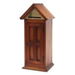 Table top letter box with brass mount, 56cm H x 24.5cm W x 20.5cm D