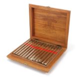 Twenty six Tabacalera cigars with wooden case