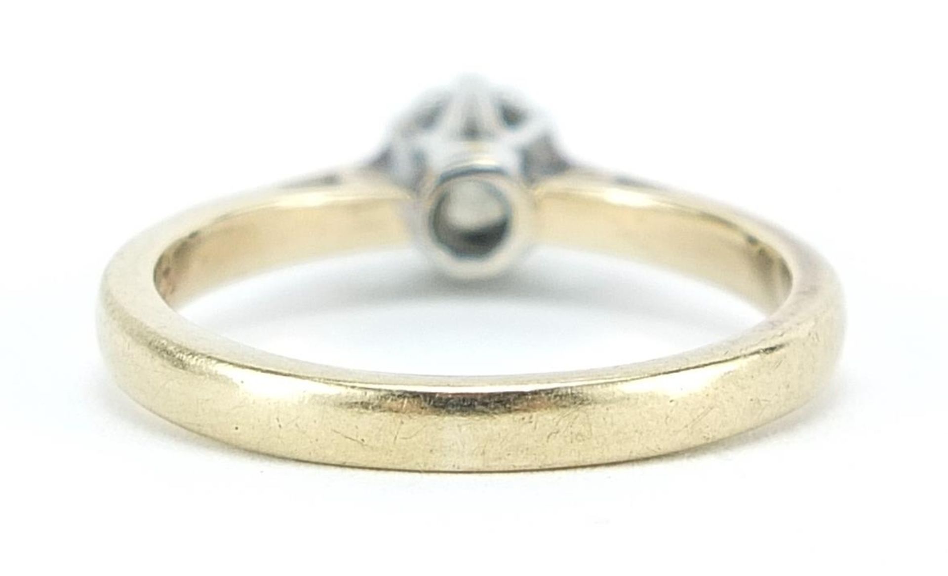 9ct gold diamond solitaire ring, approximately 0.25 carat, size L/M, 2.6g - Bild 2 aus 3