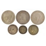Victorian and later British coinage including 1891, 1935 and 1937 crowns