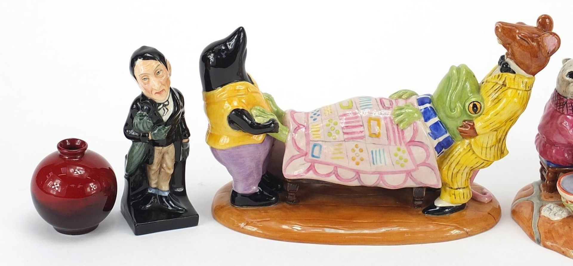 Collectable china comprising two Royal Doulton Wind in the Willows figure groups, two Royal - Image 2 of 6