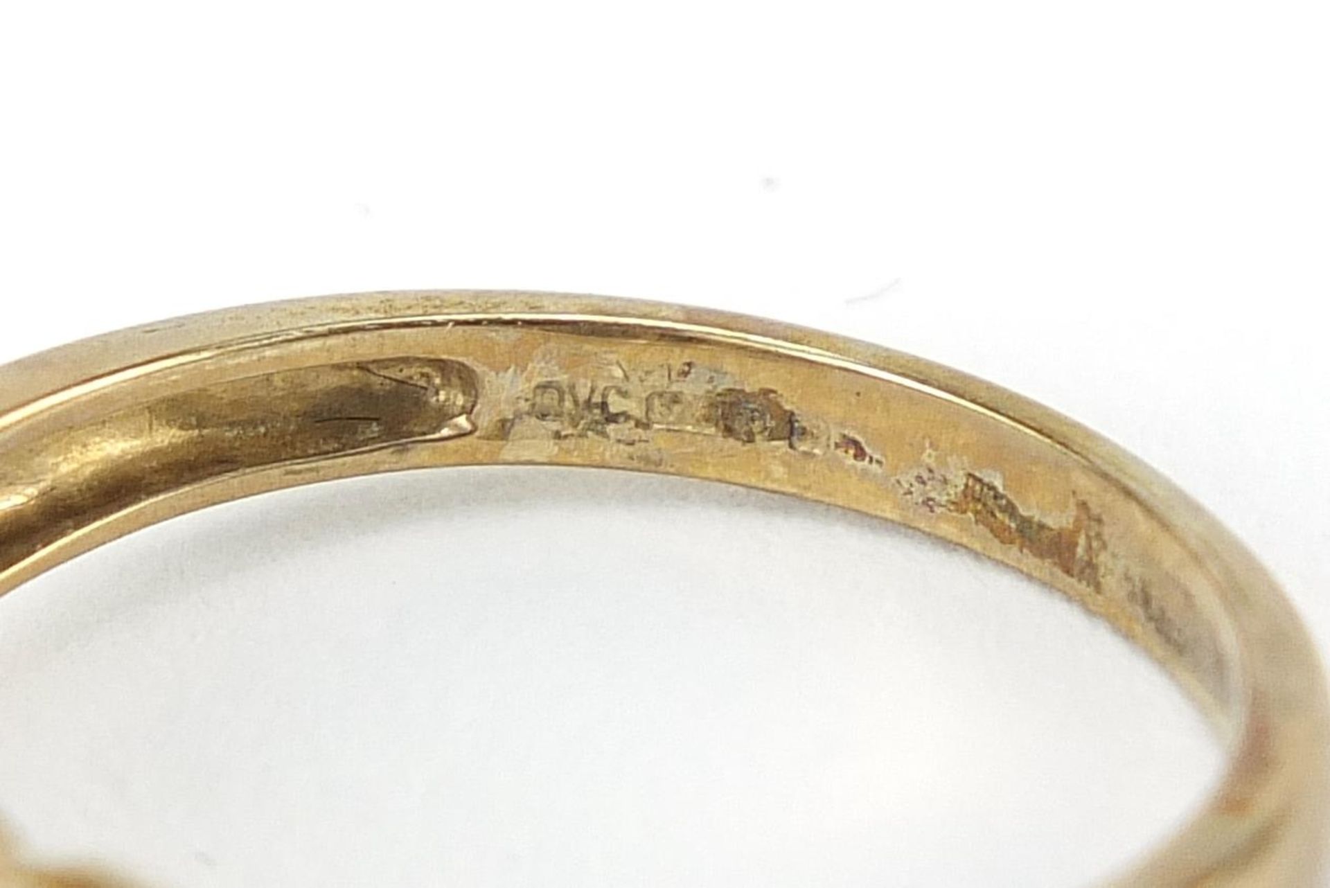 9k gold opal five stone ring, size O/P, 2.6g - Bild 3 aus 4