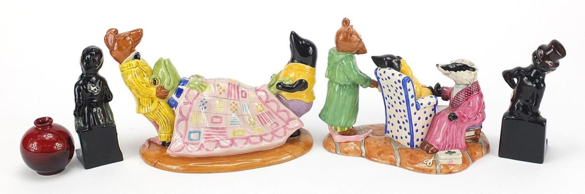 Collectable china comprising two Royal Doulton Wind in the Willows figure groups, two Royal - Image 4 of 6