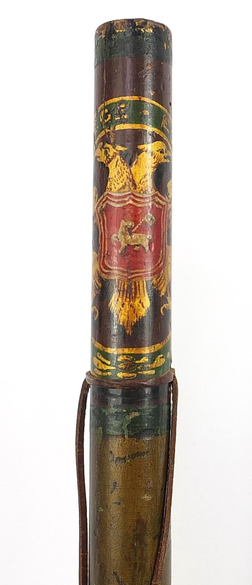 Perth High Constable's baton hand painted with crests, 69cm in length - Image 3 of 3