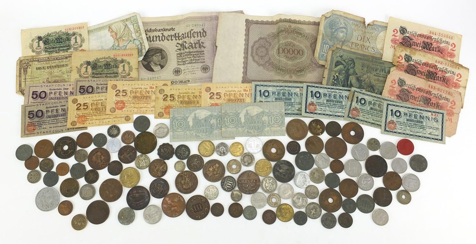 Collection of antique and later world coinage and banknotes