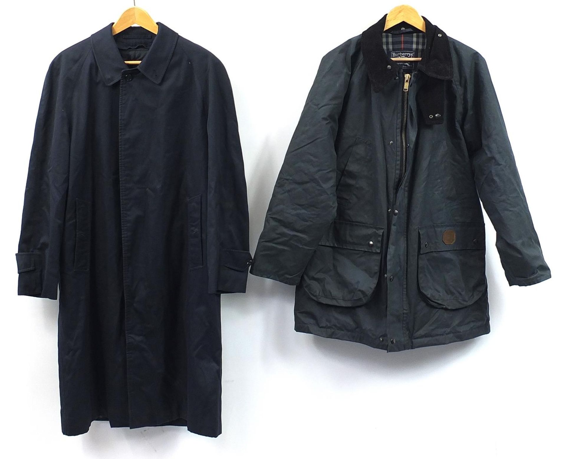 Two Burberry coats, 100cm and 75cm in length