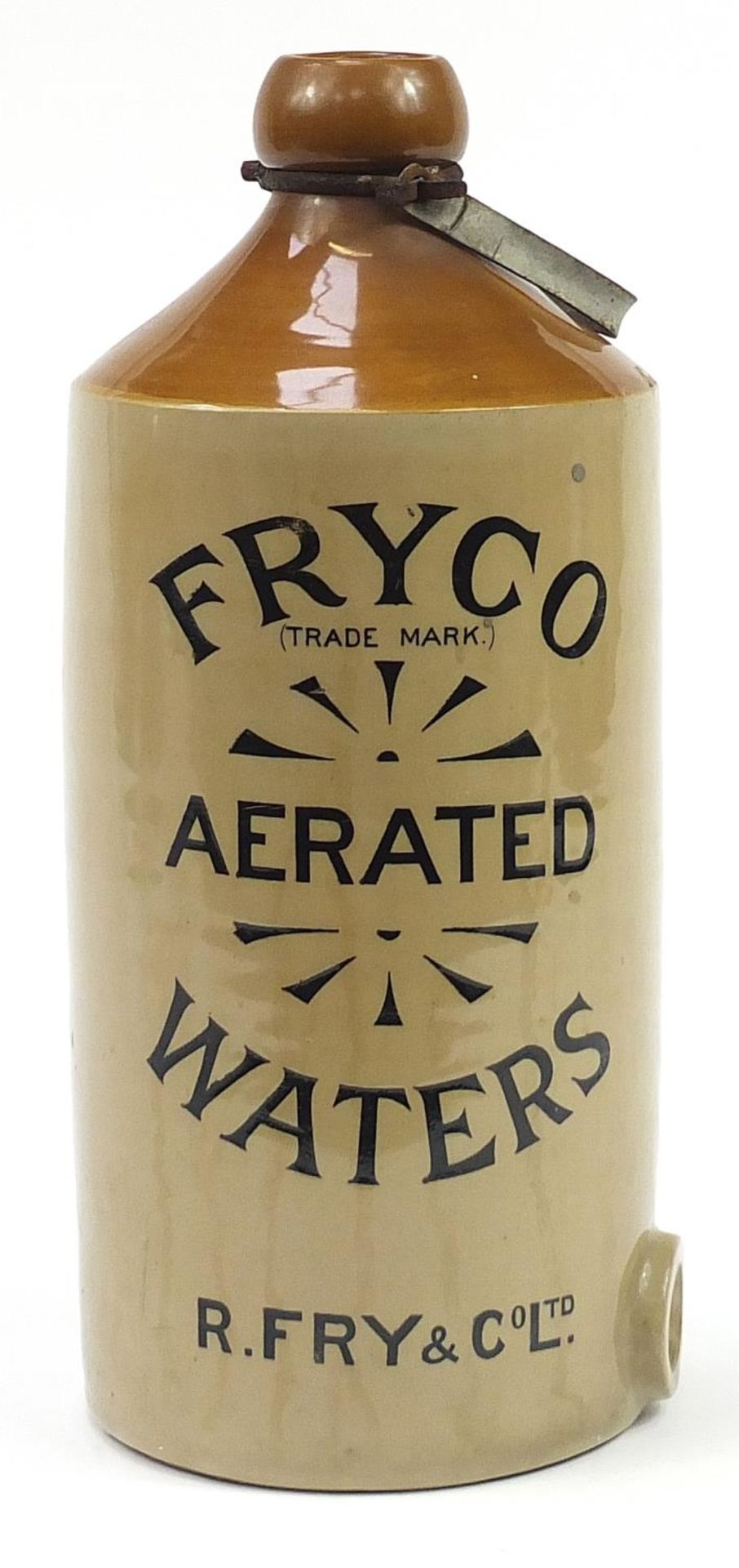 Fryco Waters advertising stoneware flagon, 46cm high