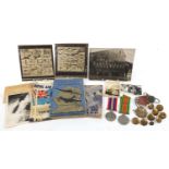 British military World War II RAF medal group including dog tags, impressed 590963 Phipps A H,