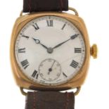 Zenith, vintage gentlemen's 9ct gold manual wristwatch, the movement numbered 2353772, the case 30mm