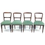 Set of four mahogany dining chairs, 86cm high