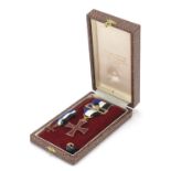 Military interest Maltese Cross medal housed in a Frederico Costa box