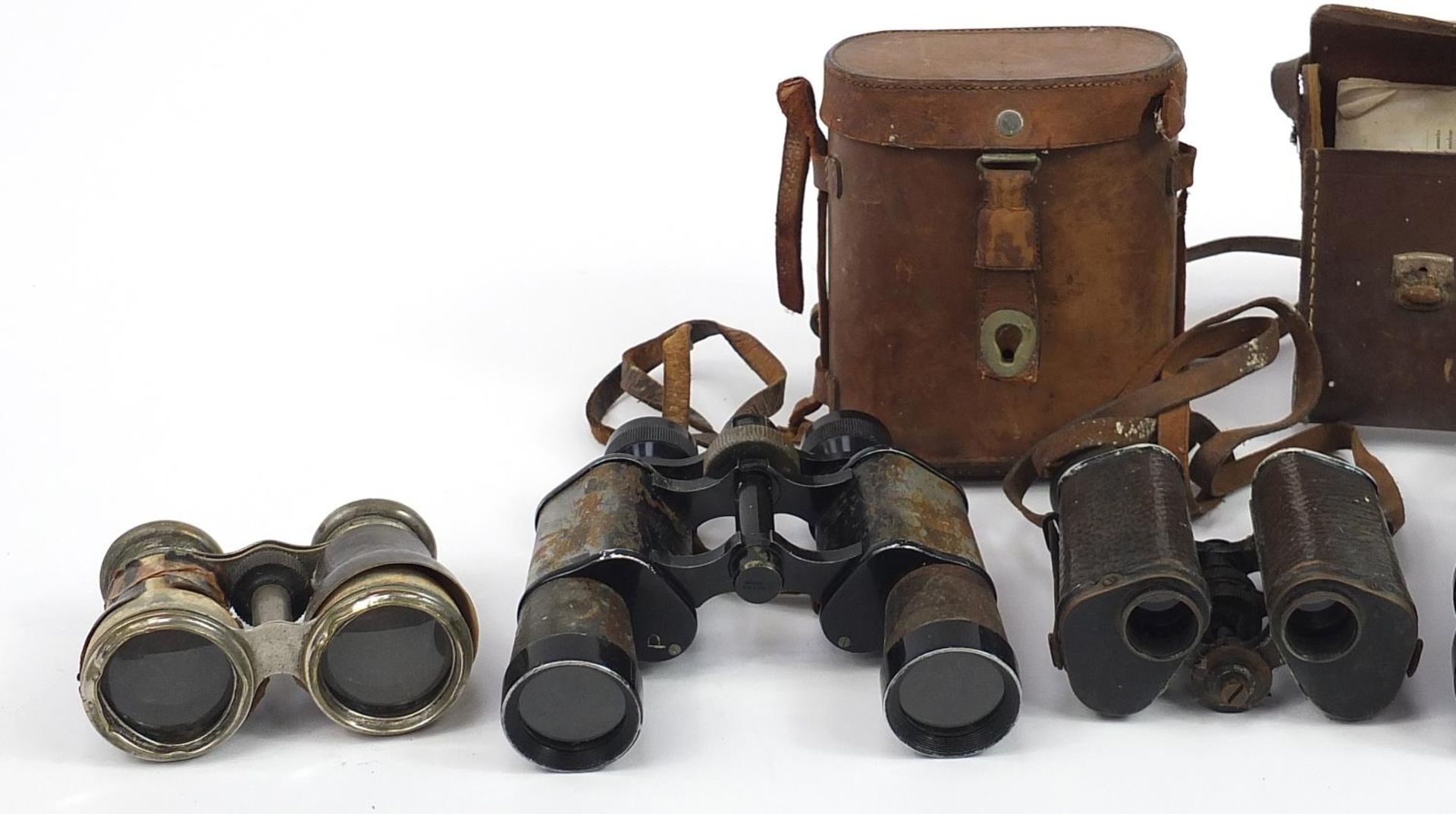 Collection of vintage and later binoculars, opera glasses and a Kodak West Pocket model B folding - Image 2 of 3