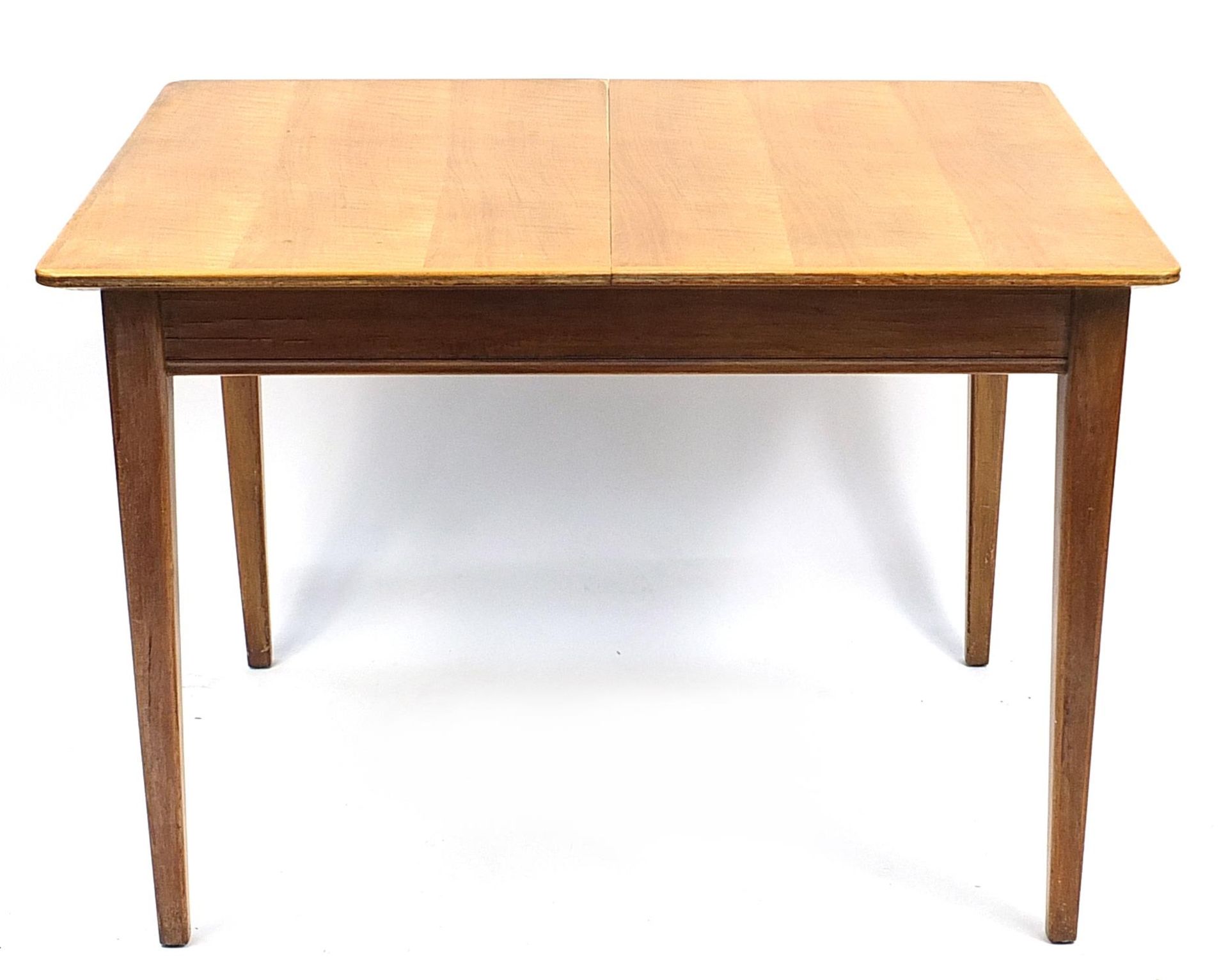 Gordon Russell extending dining table with four chairs, 77cm H x 107cm W x 78cm D - Image 2 of 6