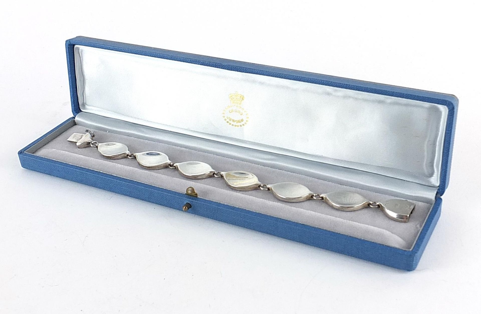 Flemming Eskildsen for Georg Jensen, Danish 925S silver bracelet numbered 171, with box, 18.5cm in - Bild 3 aus 5