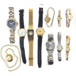 Vintage and later ladies and gentlemen's wristwatches including Seiko 5 automatic, Ingersoll, Rotary