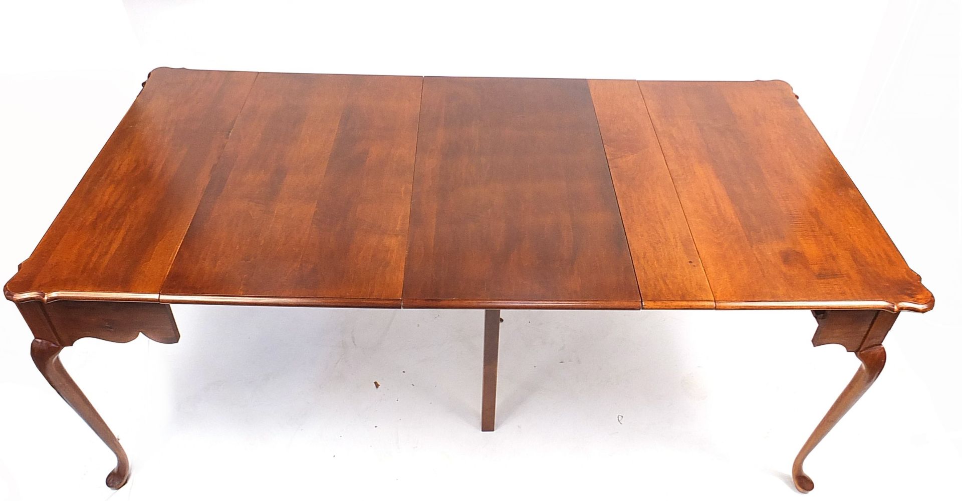 Mahogany extending side table/dining table, 78cm H x 100cm W x 50cm D, extending to 200cm W - Image 3 of 3