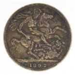Queen Victoria 1897 silver crown