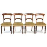 Set of four Victorian mahogany dining chairs, the largest 86cm high