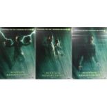 Three Matrix film banners, 185cm x 122cm