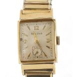 Bulova, vintage 10ct gold filled wristwatch, the case 20mm wide