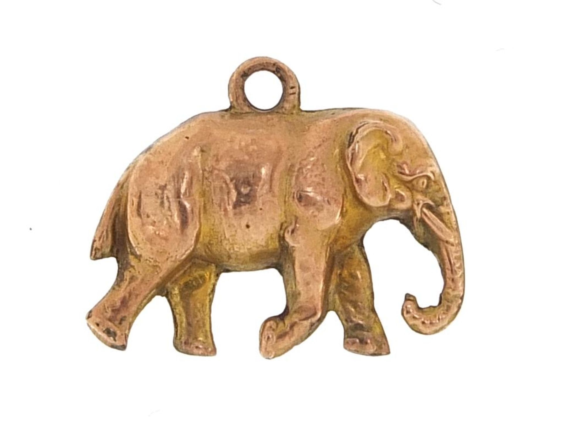 9ct gold elephant charm, 1.8cm wide, 0.6g - Image 2 of 2