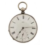 Dupin, silver open face pocket watch, 43mm in diameter