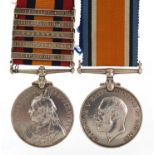 Victorian British military Queen's South Africa medal and a 1914-1918 War medal, relating to