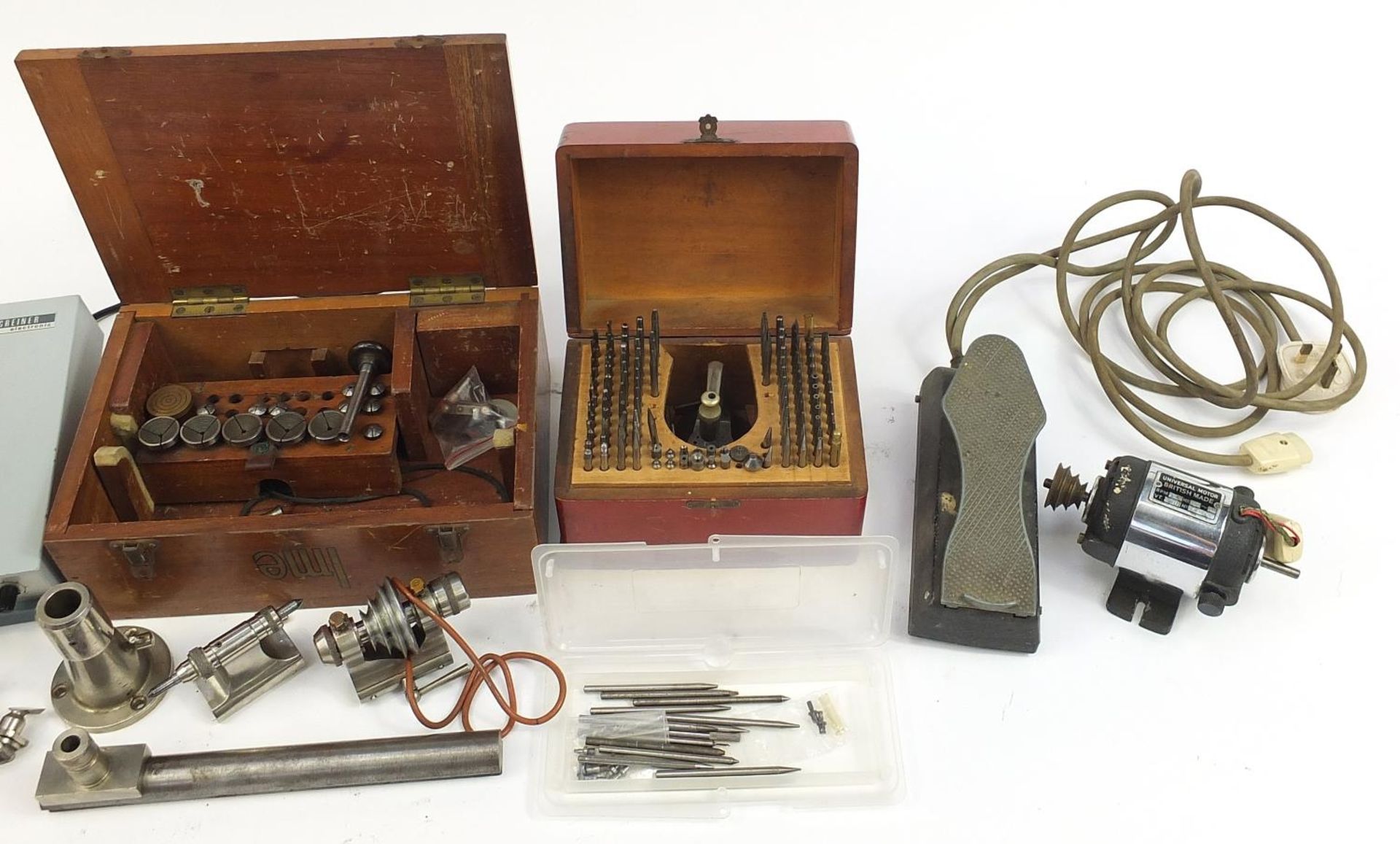 Vintage tools including an IME545 lathe and Greiner electronic timing machine - Bild 3 aus 3