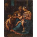 After Raphael - The Meeting of the Infant Christ and St John the Baptist with Virgin Mary, antique