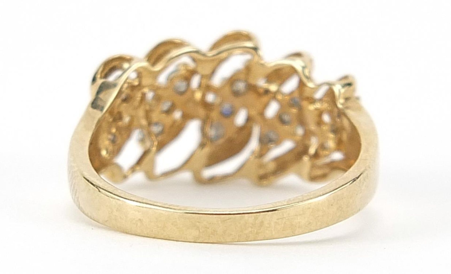 9ct gold diamond cluster ring, size N, 2.5g - Bild 2 aus 3