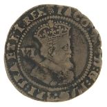 James I hammered silver sixpence, second bust