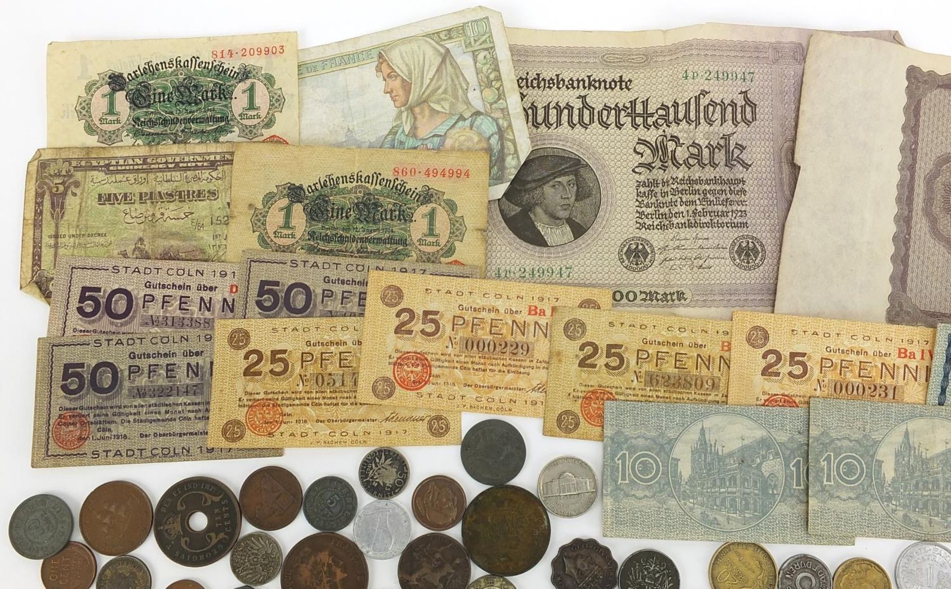 Collection of antique and later world coinage and banknotes - Image 2 of 5
