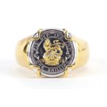 The King's Shilling ring by The Bradford Exchange with box and certificate, size Z+