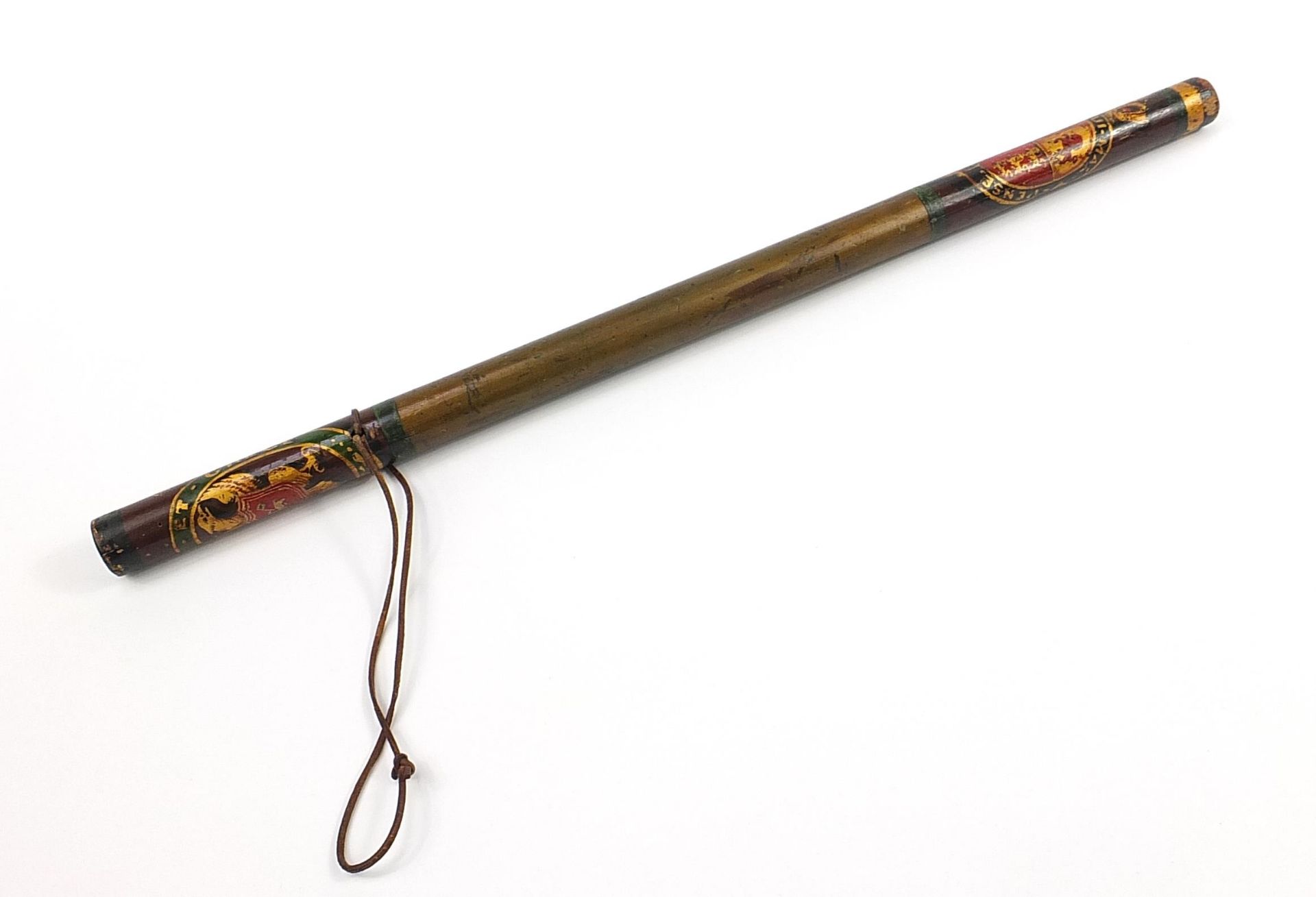 Perth High Constable's baton hand painted with crests, 69cm in length - Image 2 of 3