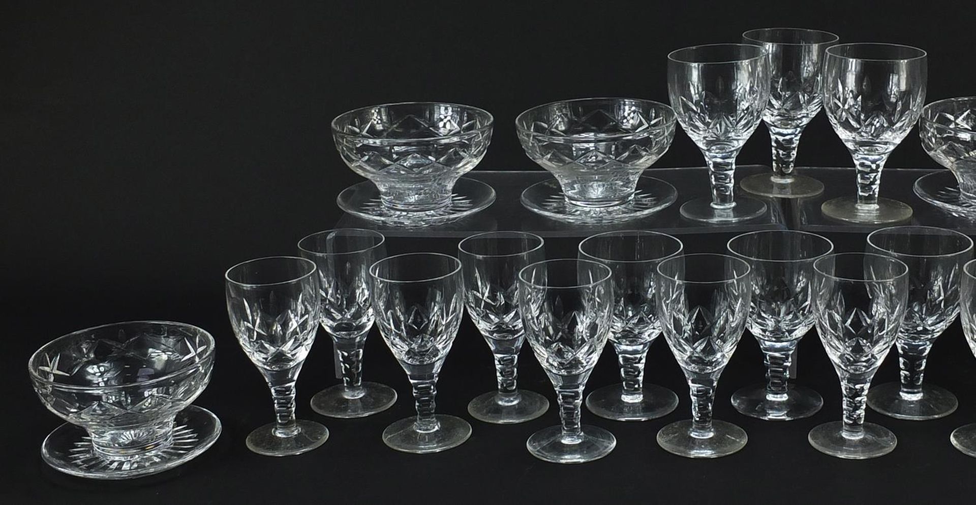 Stuart Crystal glassware comprising set of twelve glasses, set of six glasses and six sundae dishes, - Image 2 of 3