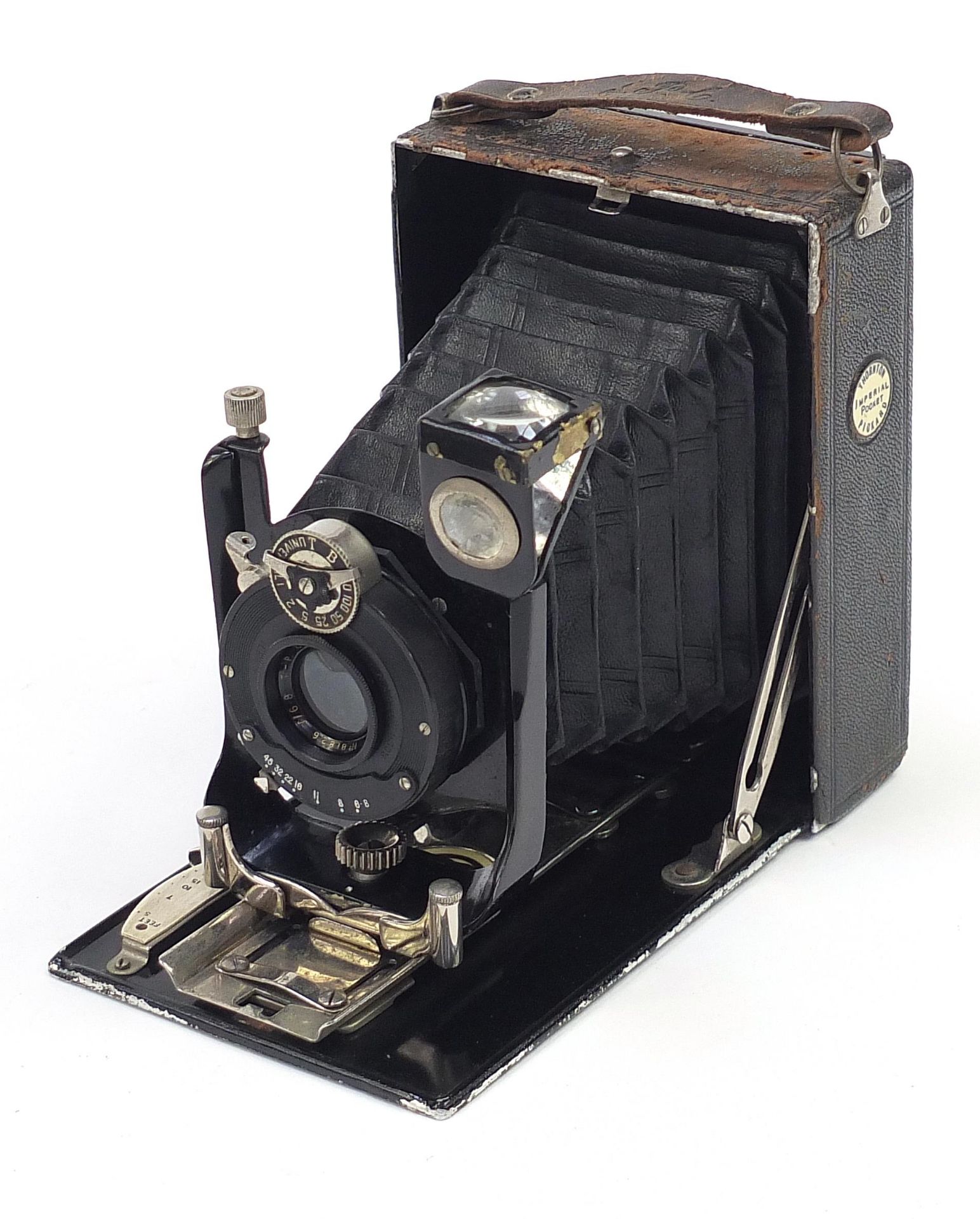 Early 20th century Thornton Pickard Imperial pocket plate camera with leather case - Image 2 of 4