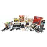 Collection of vintage and later toys and games consoles including Sega Mega Drive II, Bigtrak,