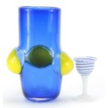 Kosta Boda Artist's Collection miniature goblet by Ulrica Hydman Vallien and a Scandinavian design