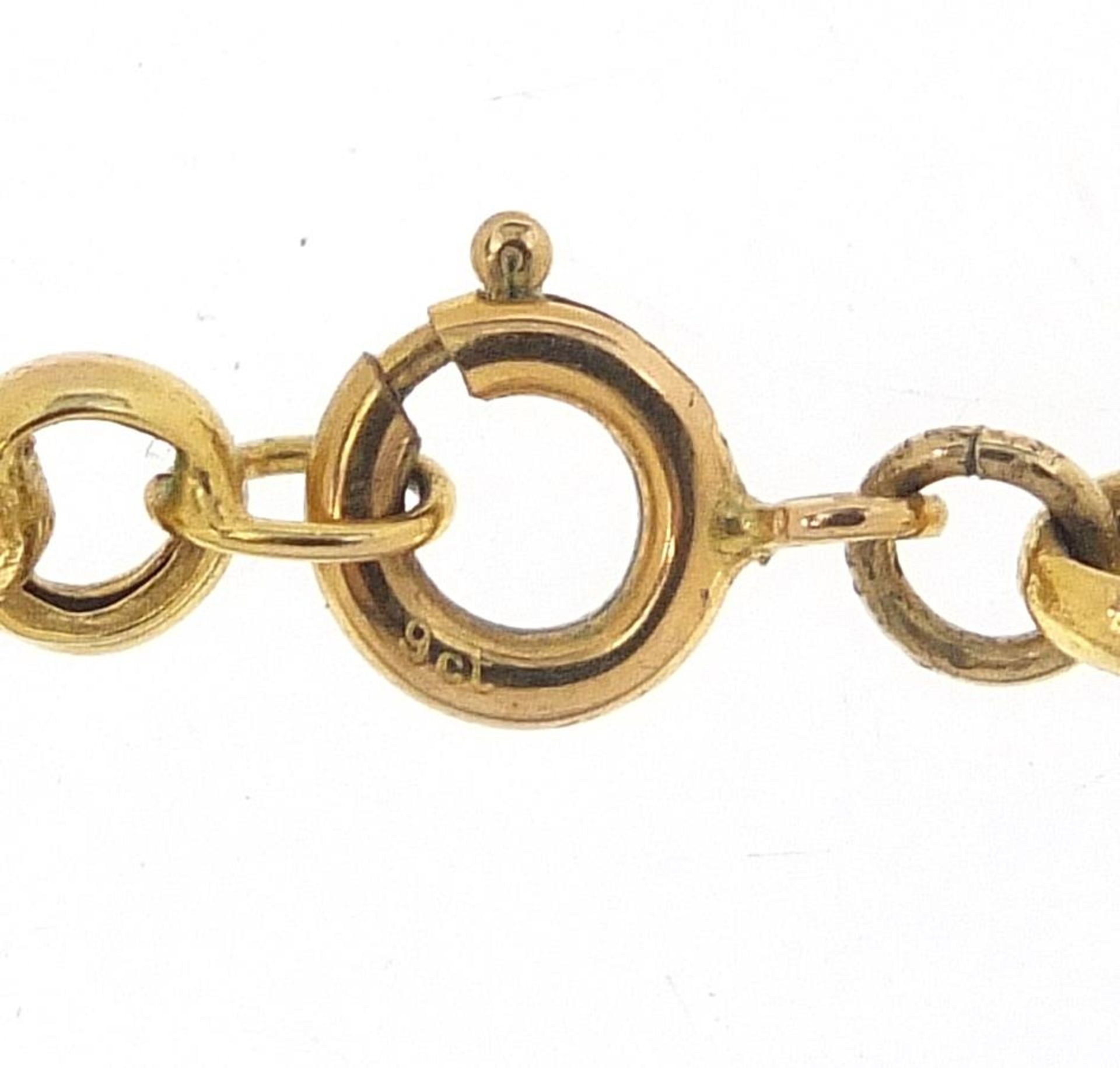 9ct gold Belcher link necklace, 42cm in length, 7.0g - Image 3 of 3