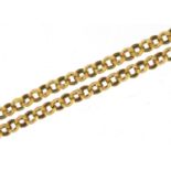 9ct gold Belcher link necklace, 42cm in length, 7.0g