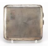E J Trevitt & Sons, George V silver cigarette case with engine turned decoration, Chester 1930,