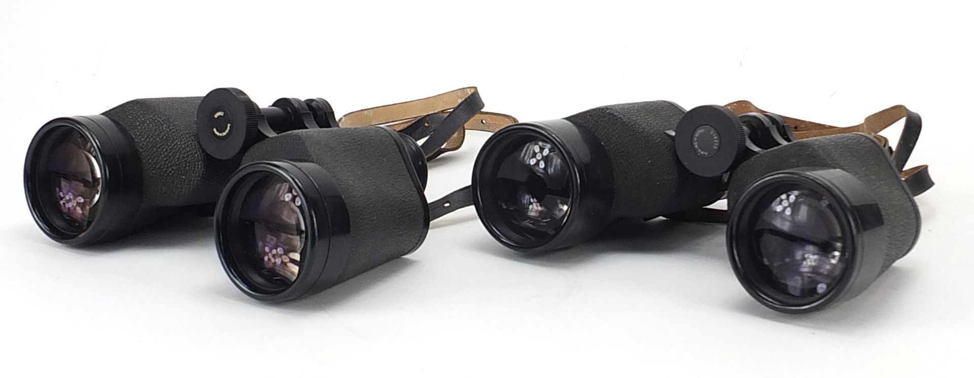 Two pairs of Carl Zeiss Jena binoculars with cases comprising 8 x 50 B and 10 x 50 - Image 2 of 5