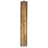 19th century rise and fall barometer case, 89cm high